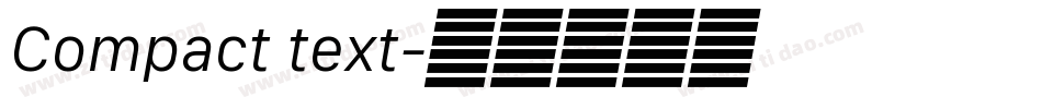 Compact text字体转换